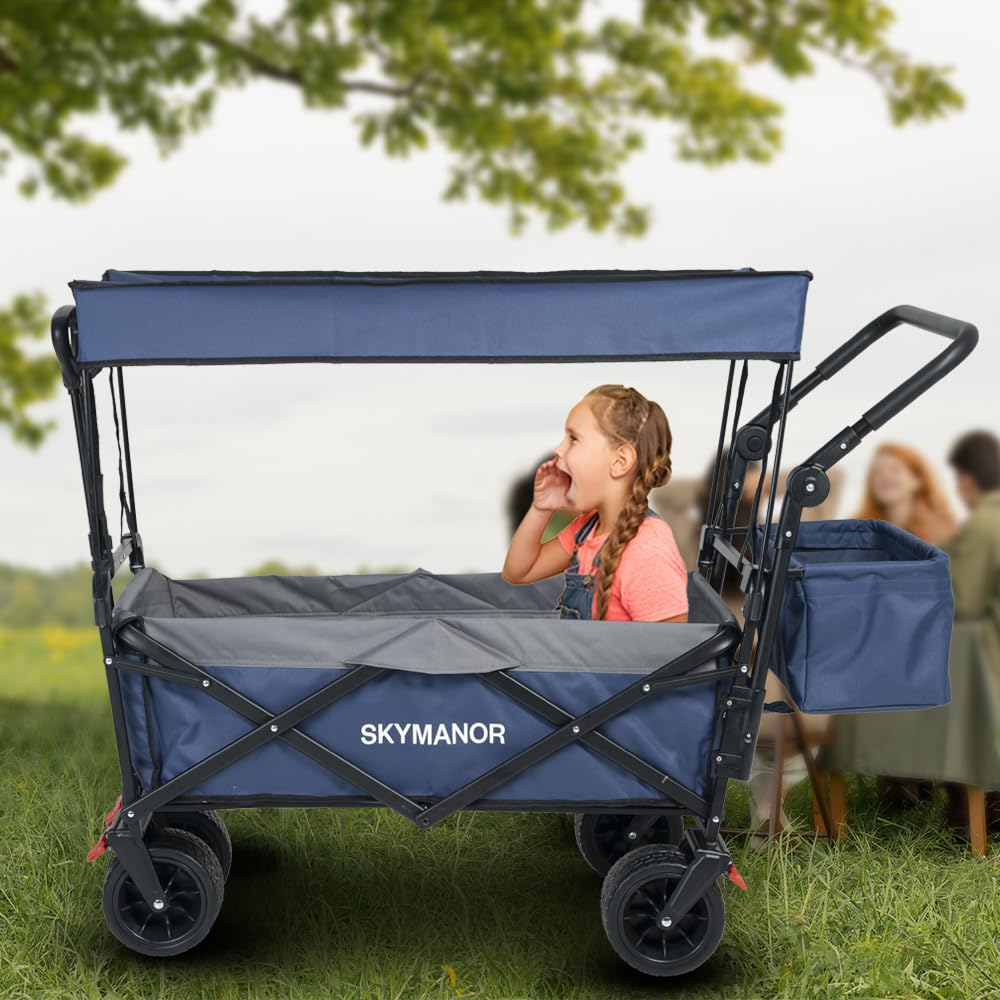 SKYMANOR wagon in use on beach carrying gear and easing sand transport