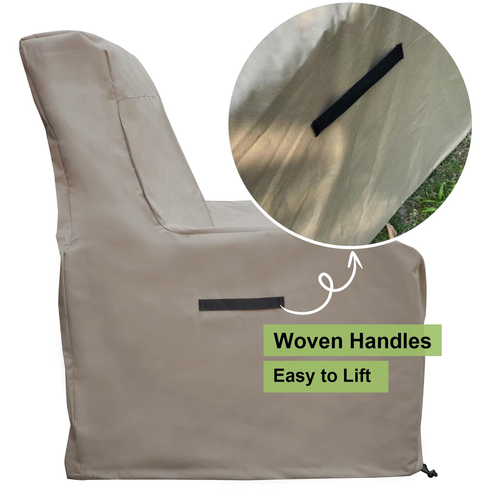 Skypatio stitched seam and label highlight durable construction