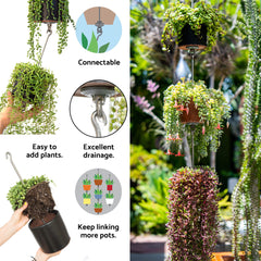 SkyPots assembled chain and eye nut showing secure hanging and easy installation