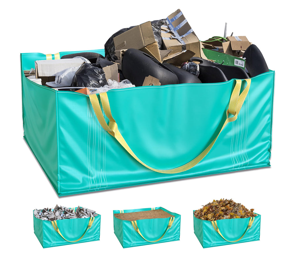 Skywin front view of extra-large dumpster bag showing size and capacity benefit