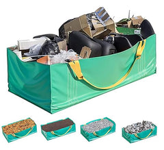 Skywin front view of two reusable dumpster bags showing durable construction and capacity