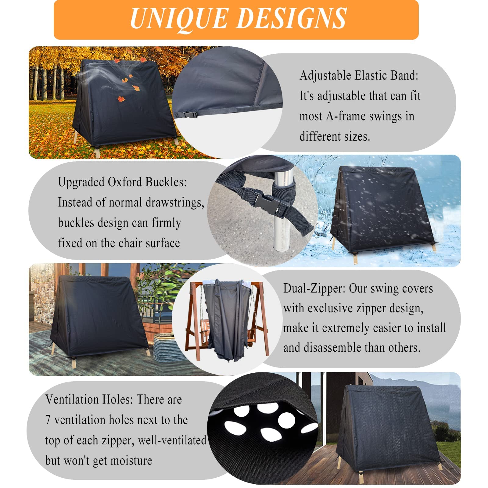 Slan Arrow bottom buckle and elastic strap securing cover against wind
