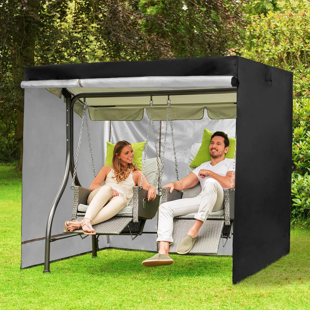 Slan Arrow lifestyle patio setting protecting swing and enhancing outdoor care