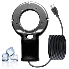 SLASHCOOL front view of submersible heater showing compact durable design and benefit of reliable heating