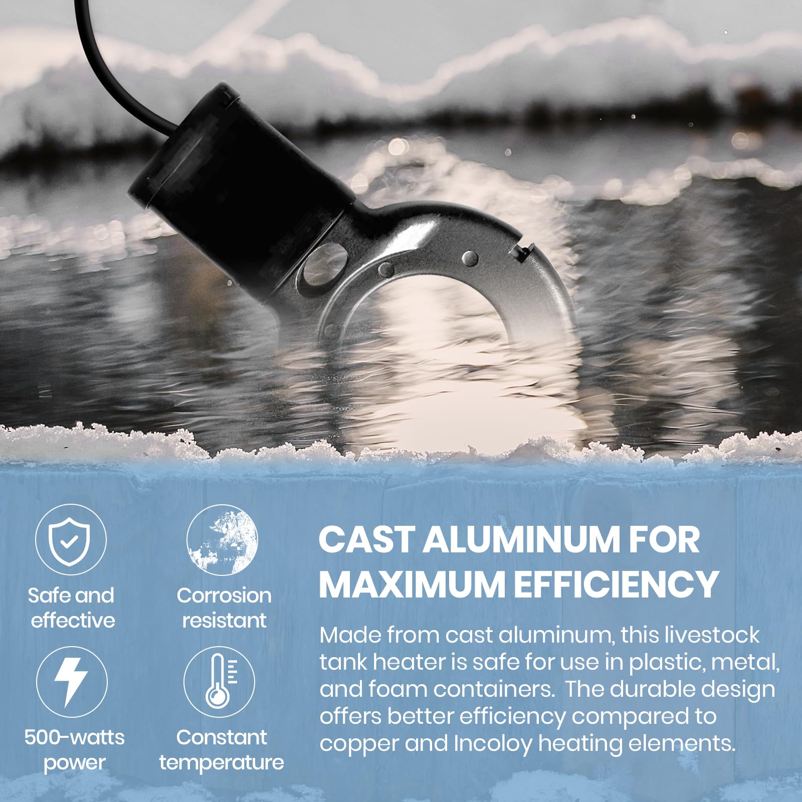 SLASHCOOL detailed view of black Teflon coating showing mineral buildup resistance and easier cleaning