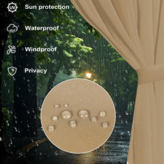 slashome gazebo curtains installed in backyard creating sheltered outdoor living space