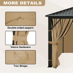 slashome installed on gazebo frame front view demonstrates weather protection