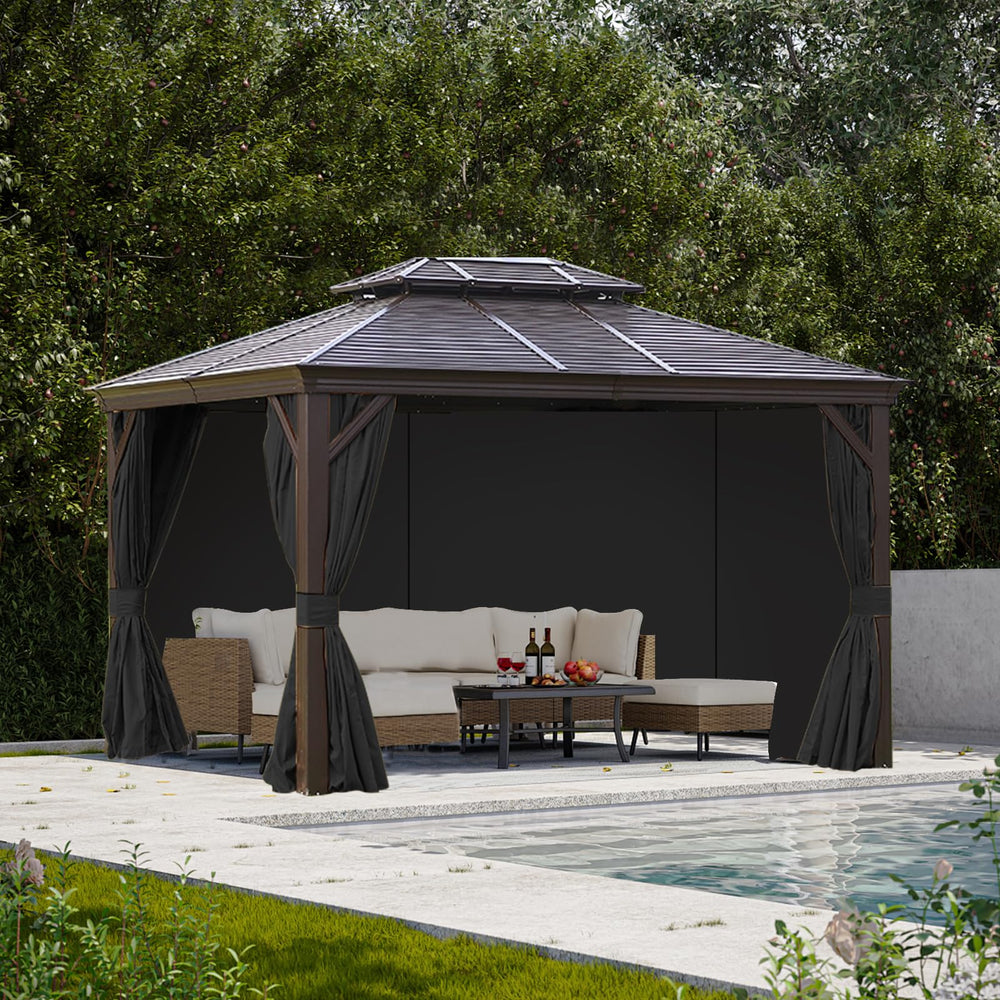 slashome lifestyle backyard evening setup illustrating comfort and protected gathering