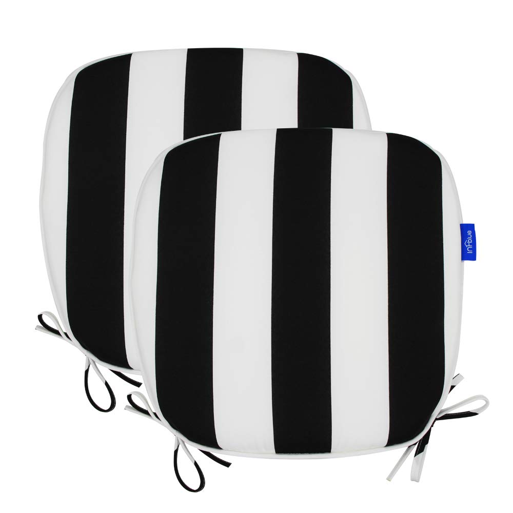 SleepMan front view of black stripe pair showing shape and pattern, comfortable seating