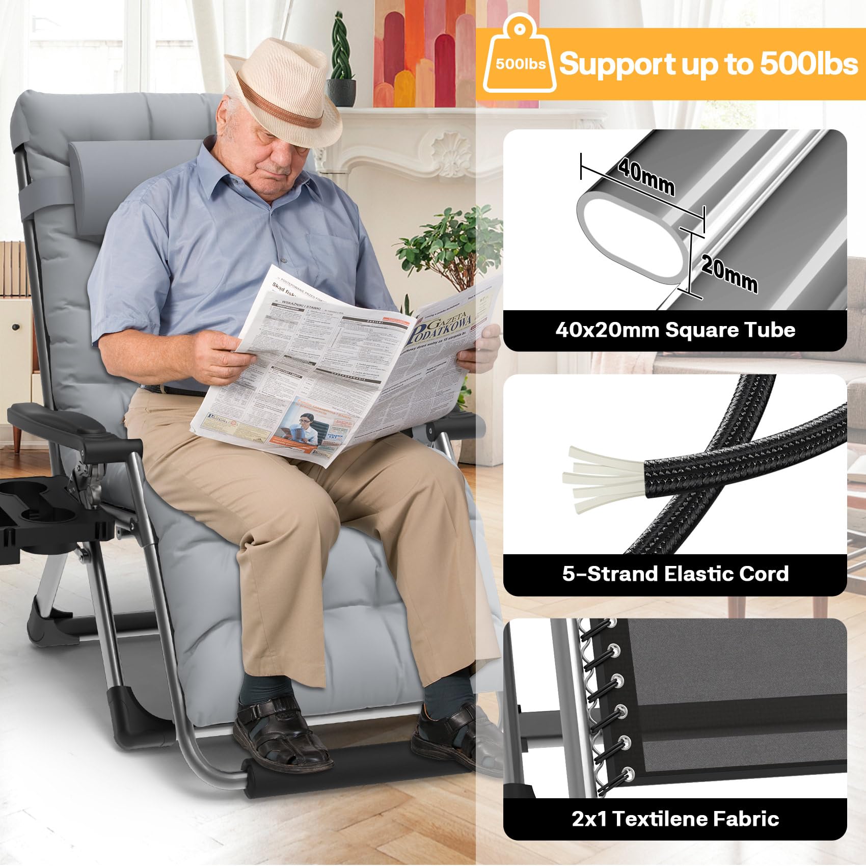 Slendor cup holder and included accessories for convenience outdoors