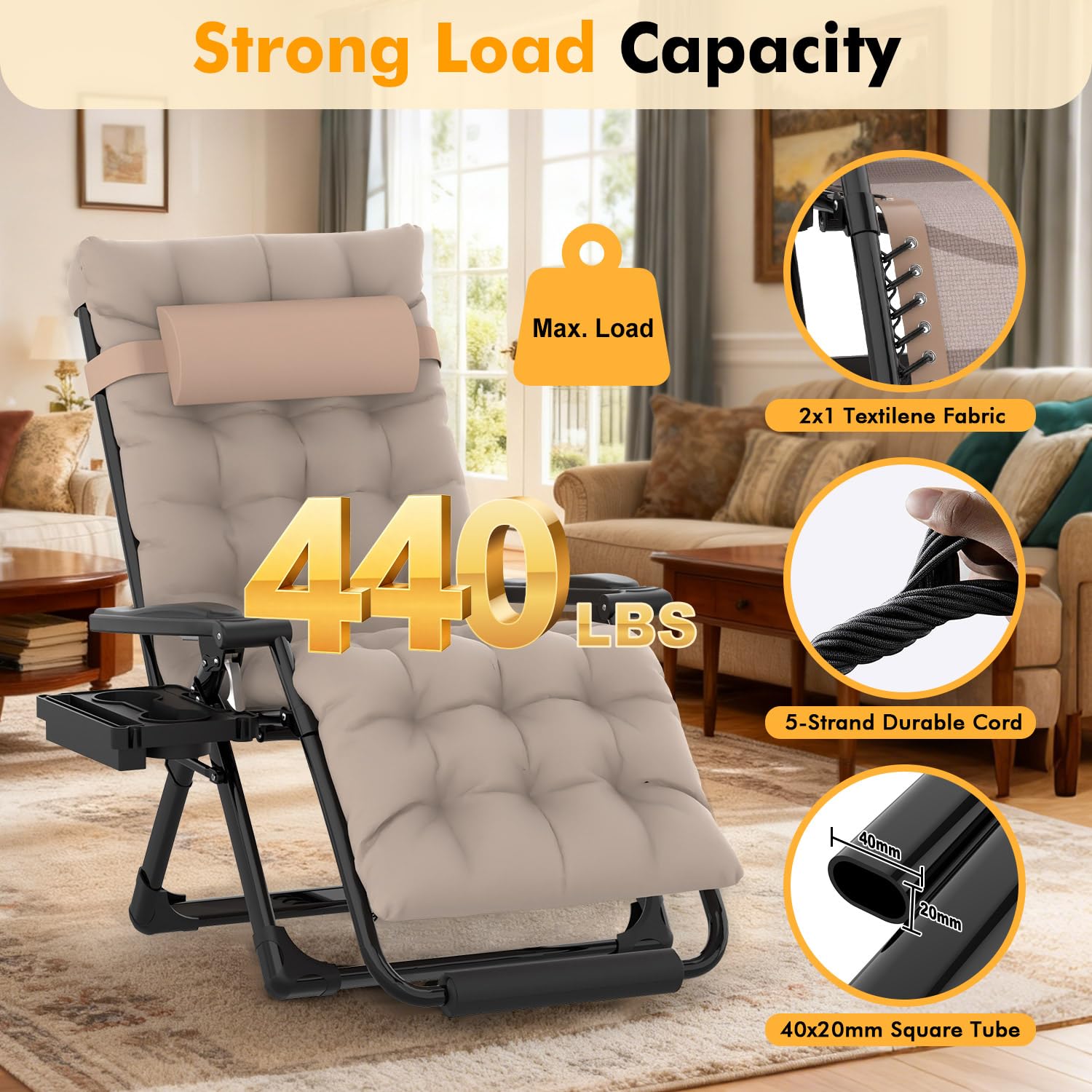 Slendor folded chair in car trunk for easy transport and storage