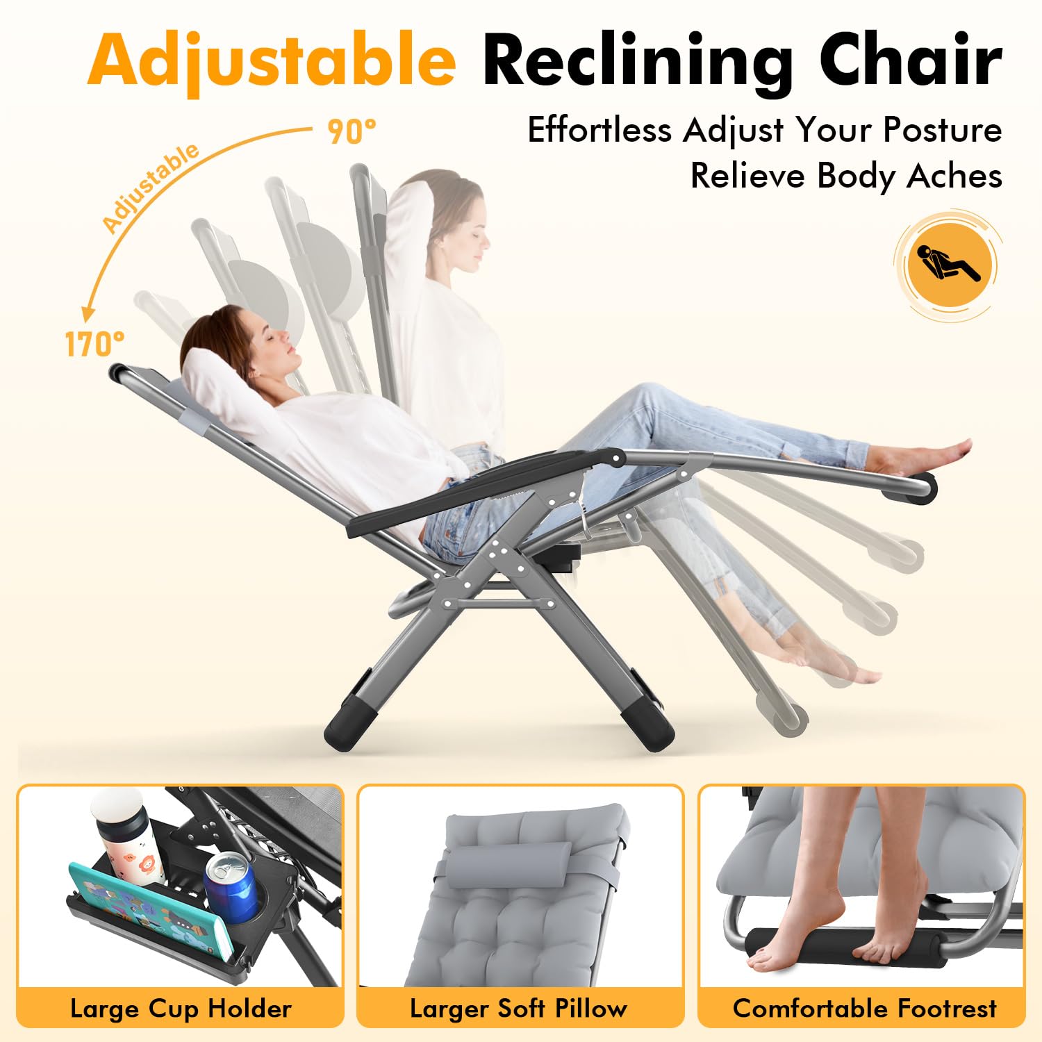 Slendor folded chair showing compact portable size for easy transport