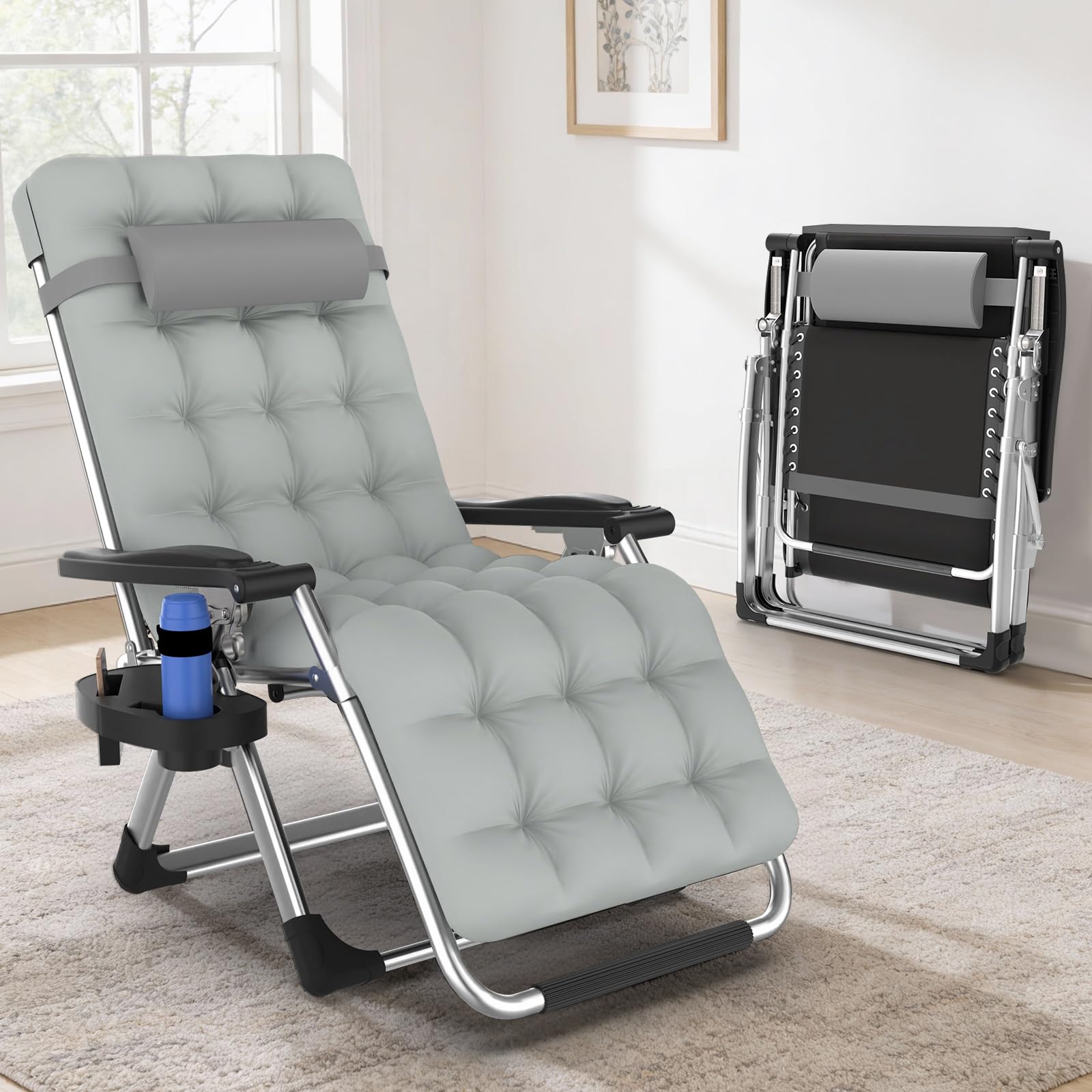 Slendor folded portable chair demonstrating quick transport benefit