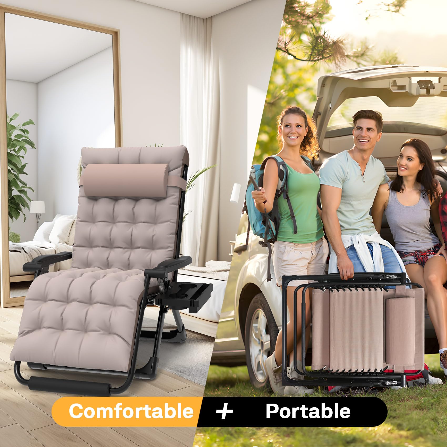 Slendor chair in a patio setting demonstrating outdoor use and relaxed lifestyle appeal
