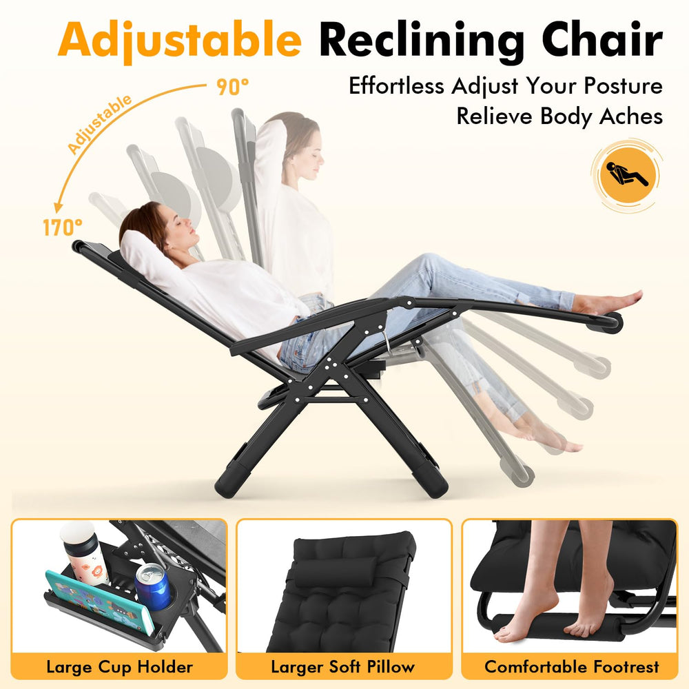 Slendor reclined chair in use outdoors showing ergonomic relaxation benefit