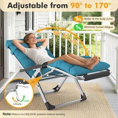 Slendor side profile reclined demonstrating zero gravity position and relaxed support
