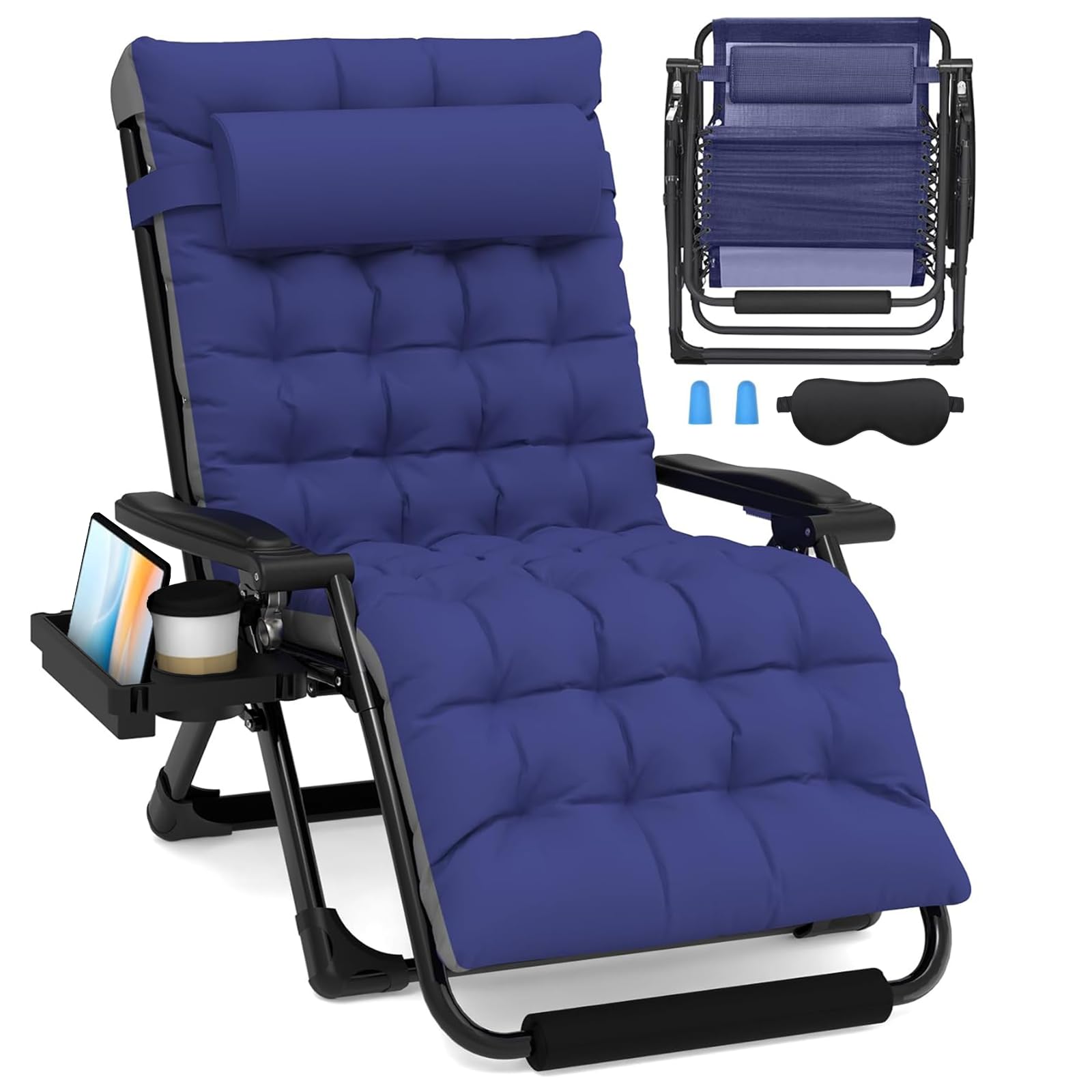 Slendor oversized chair front view showing wide padded seat and color