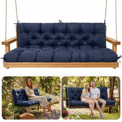 SLIMSTY front view porch swing cushion showing full coverage and neat finish