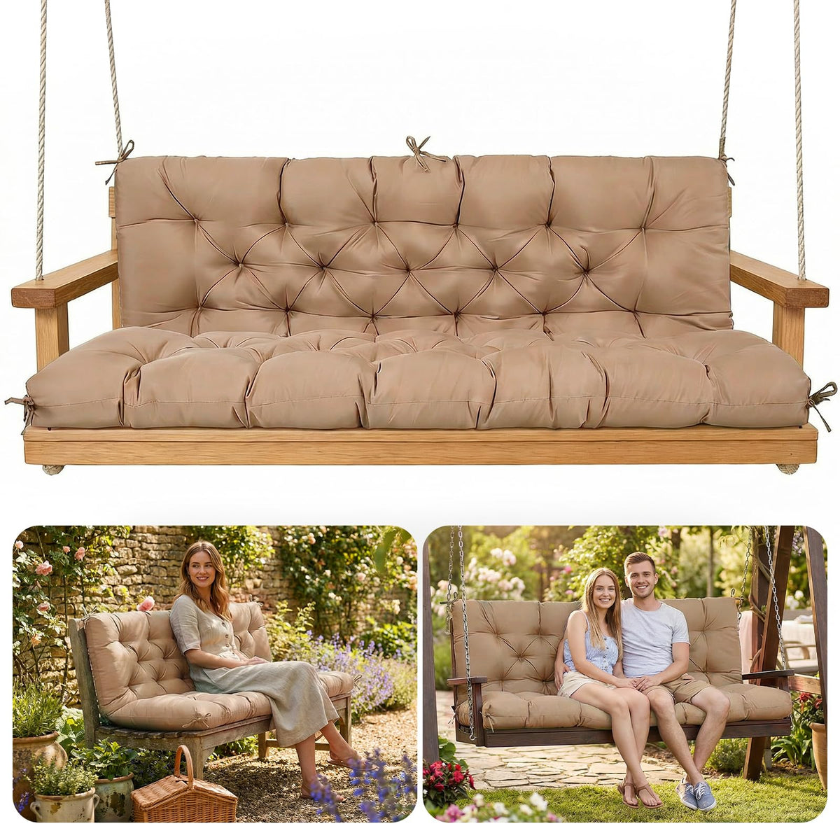 SLIMSTY front view showing full 2–3 seater cushion and neat finish