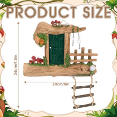 Sliner close detail of mushrooms and foliage accents, highlights intricate handcrafted texture