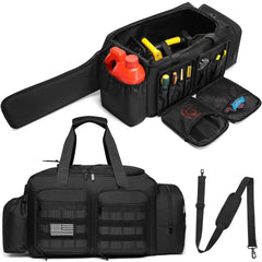 SLINRKE front view of waterproof chainsaw bag showing durable protection