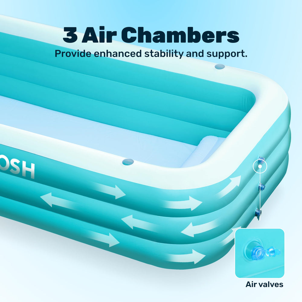 Sloosh folded storage layout showing compact off-season convenience
