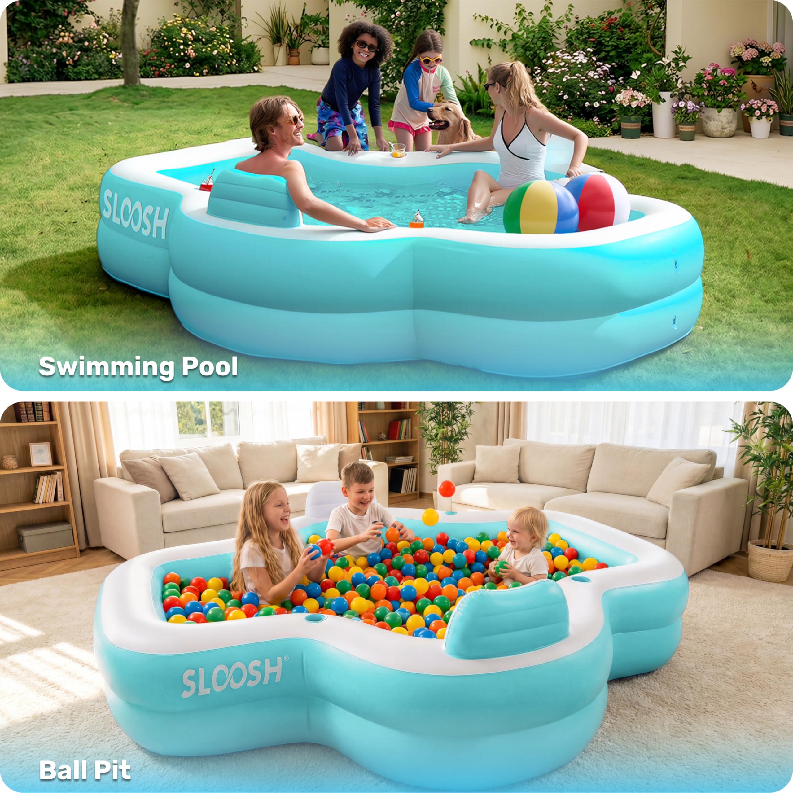 Sloosh size comparison with adult to show actual scale and capacity benefit