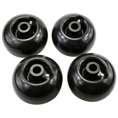 Slother front view of assembled wheels showing OEM fit for Kubota decks and easy replacement