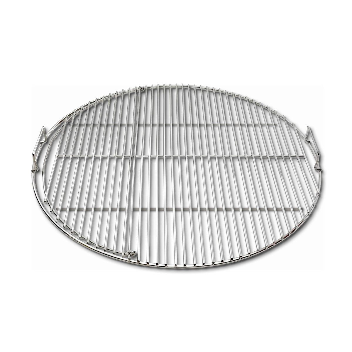 Slow 'N Sear EasySpin front view showing fitted 26" grate and handles for easier grilling
