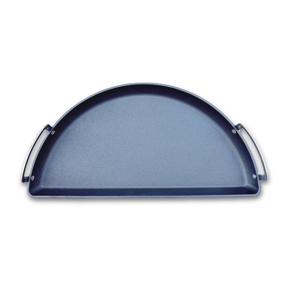 Slow 'N Sear front view pan on grill showing full surface and versatility