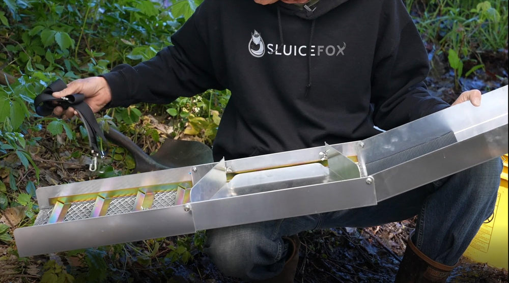 Sluice Fox classifier sieves arranged for fast size separation and efficiency