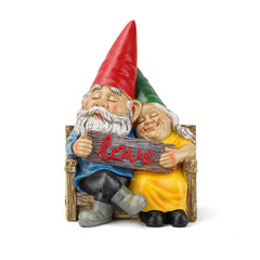Smadeer couple gnomes front view showing charming detail and durable finish