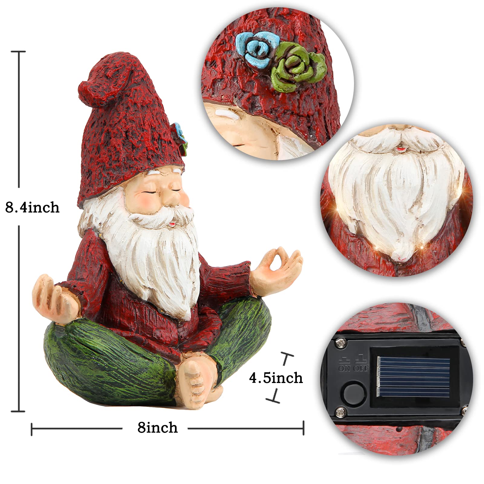 Smadeer gnome side profile illustrating balanced resin build for outdoor durability