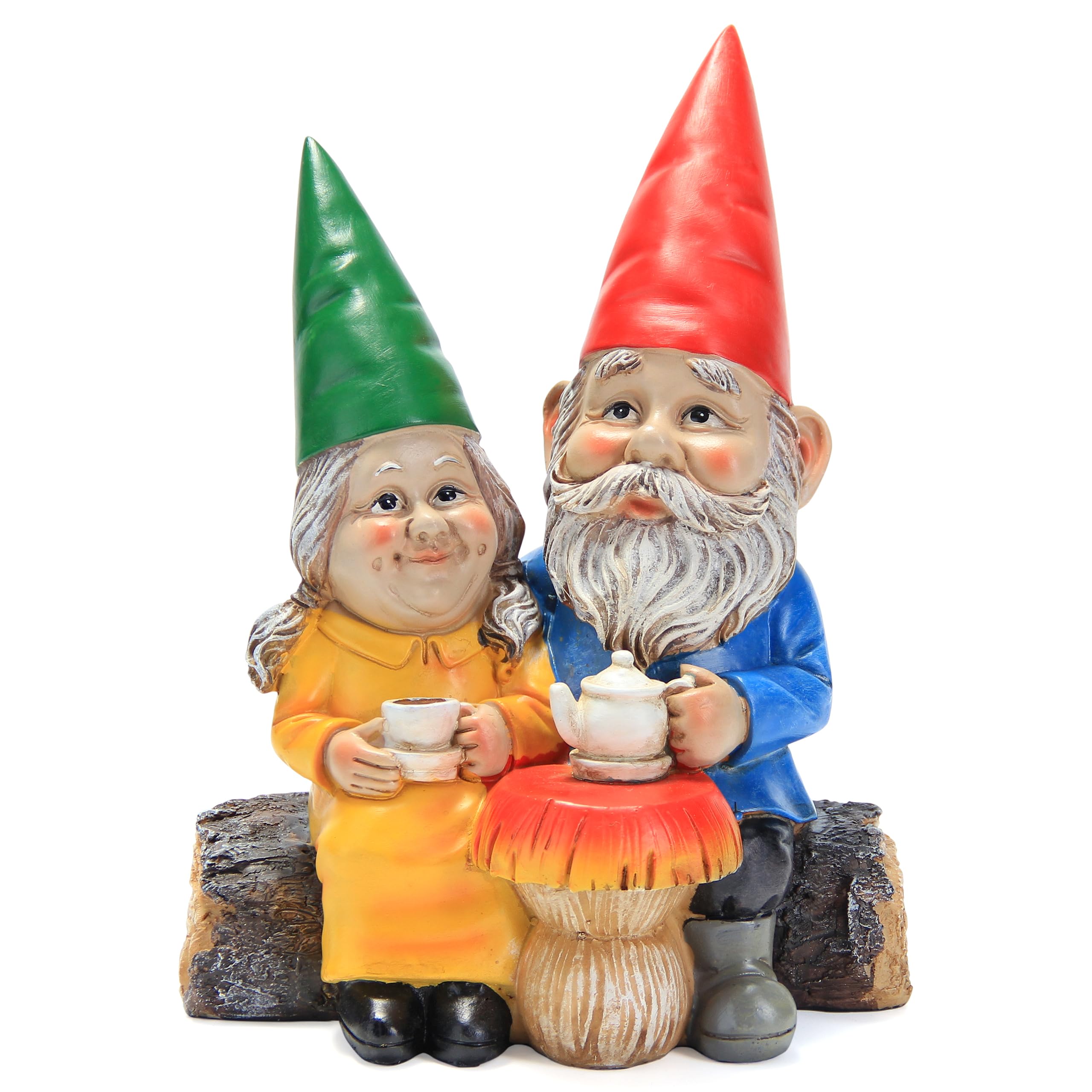 Smadeer gnome in patio vignette adding charm and instant focal point