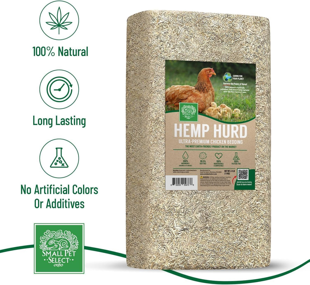 Small Pet Select bedding in a chicken coop demonstrating odor control