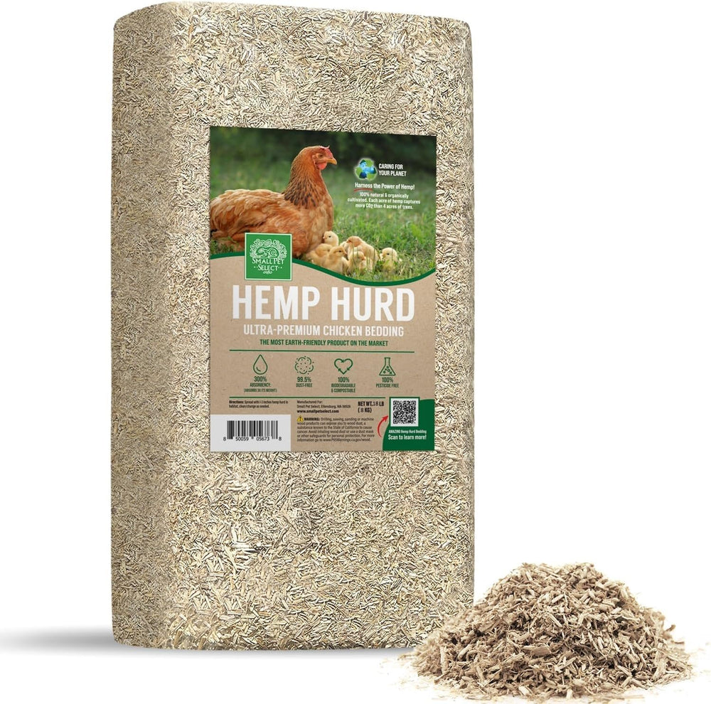 Small Pet Select front packaging showing 18 lb bag and eco benefits