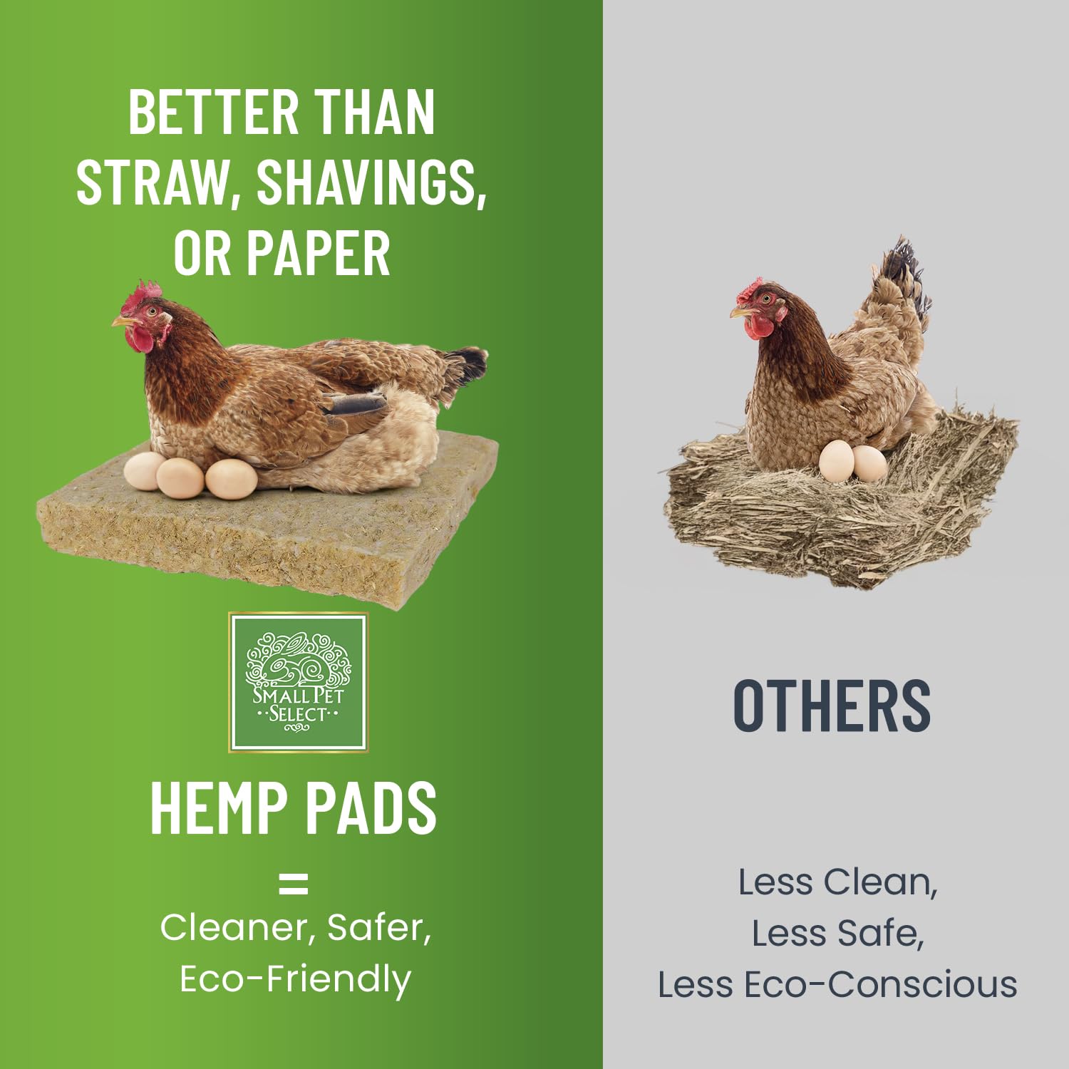 Small Pet Select pad in backyard coop lifestyle setting emphasizing low-maintenance