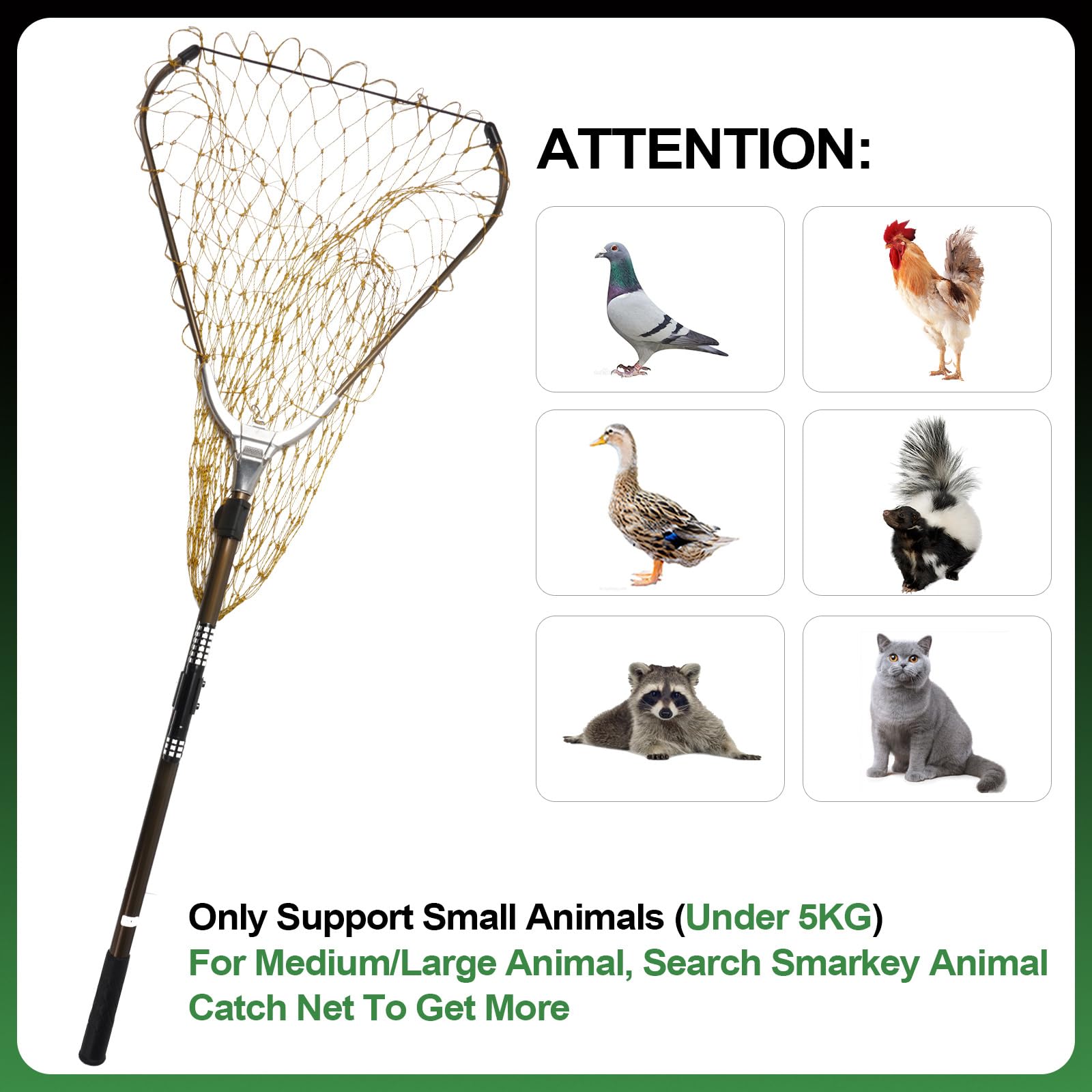 Smarkey LED light illuminating dark area, improves visibility for nighttime retrievals