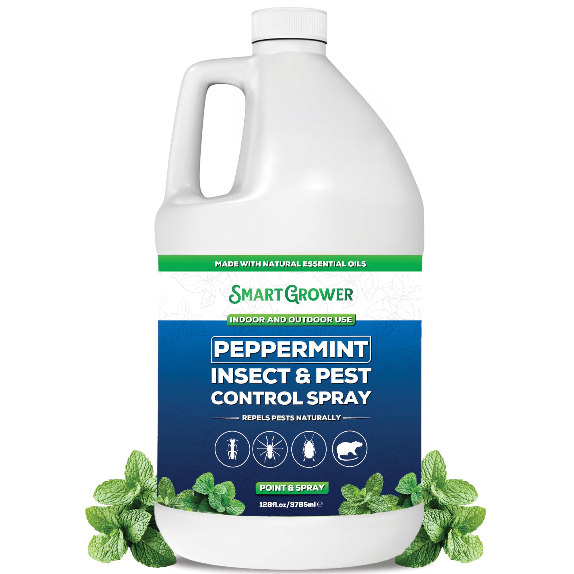 Smart Grower front label view showing 128oz bottle and product benefit