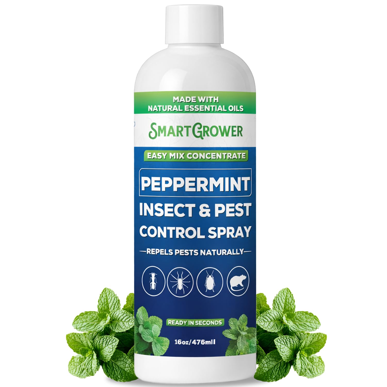 Smart Grower front label on 16oz bottle showing product name and strength benefit