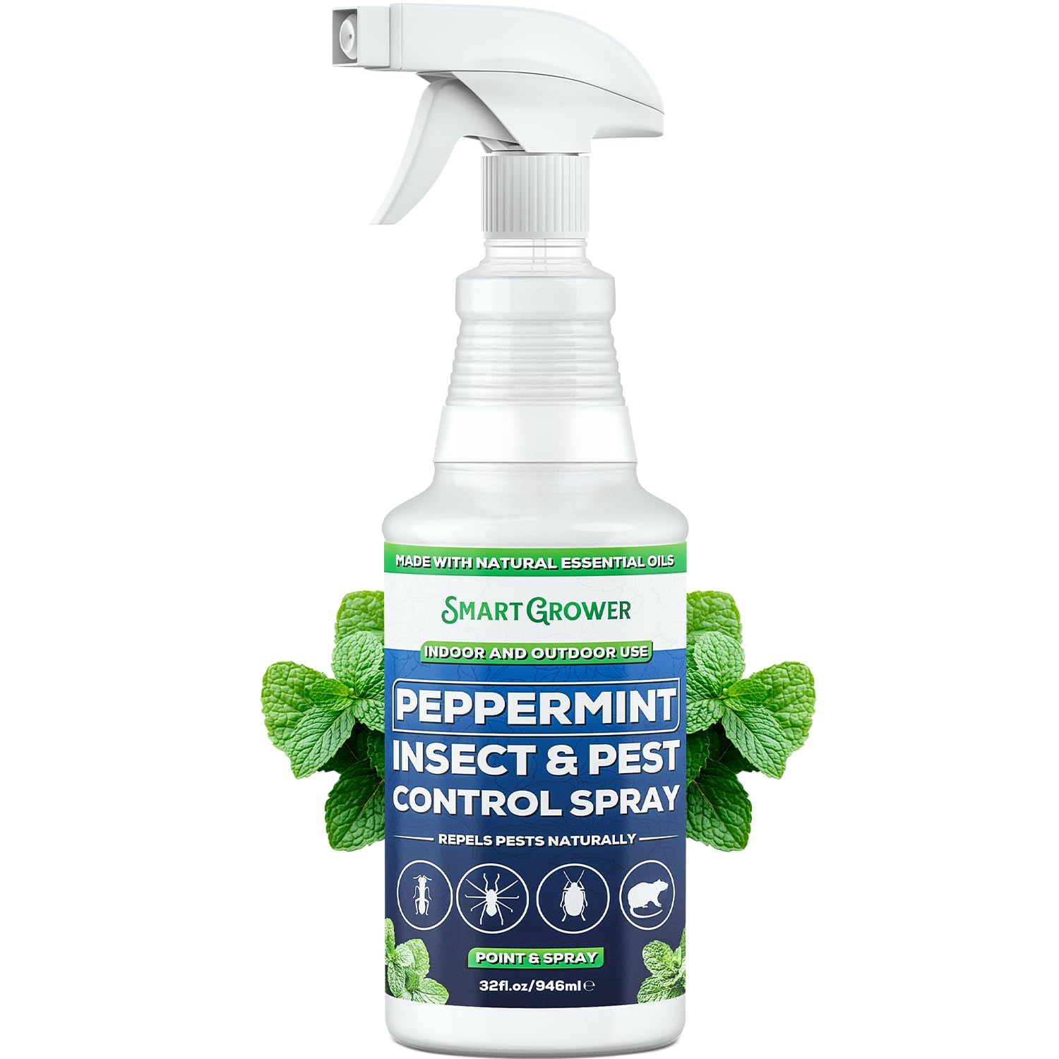 Smart Grower front label showing 32oz bottle and product name with clear benefit