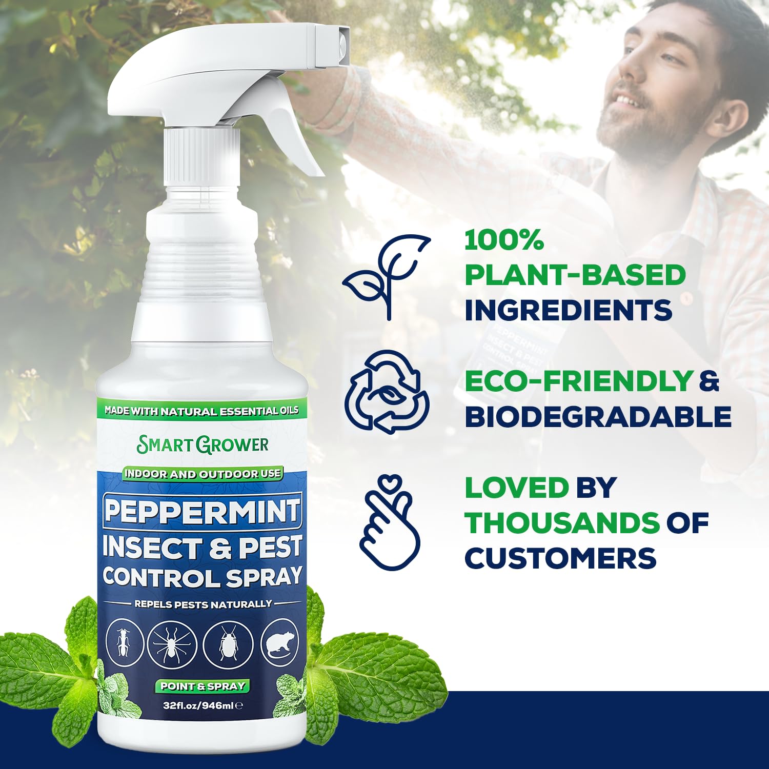 Smart Grower ingredients label and packaging highlighting natural premium formulation
