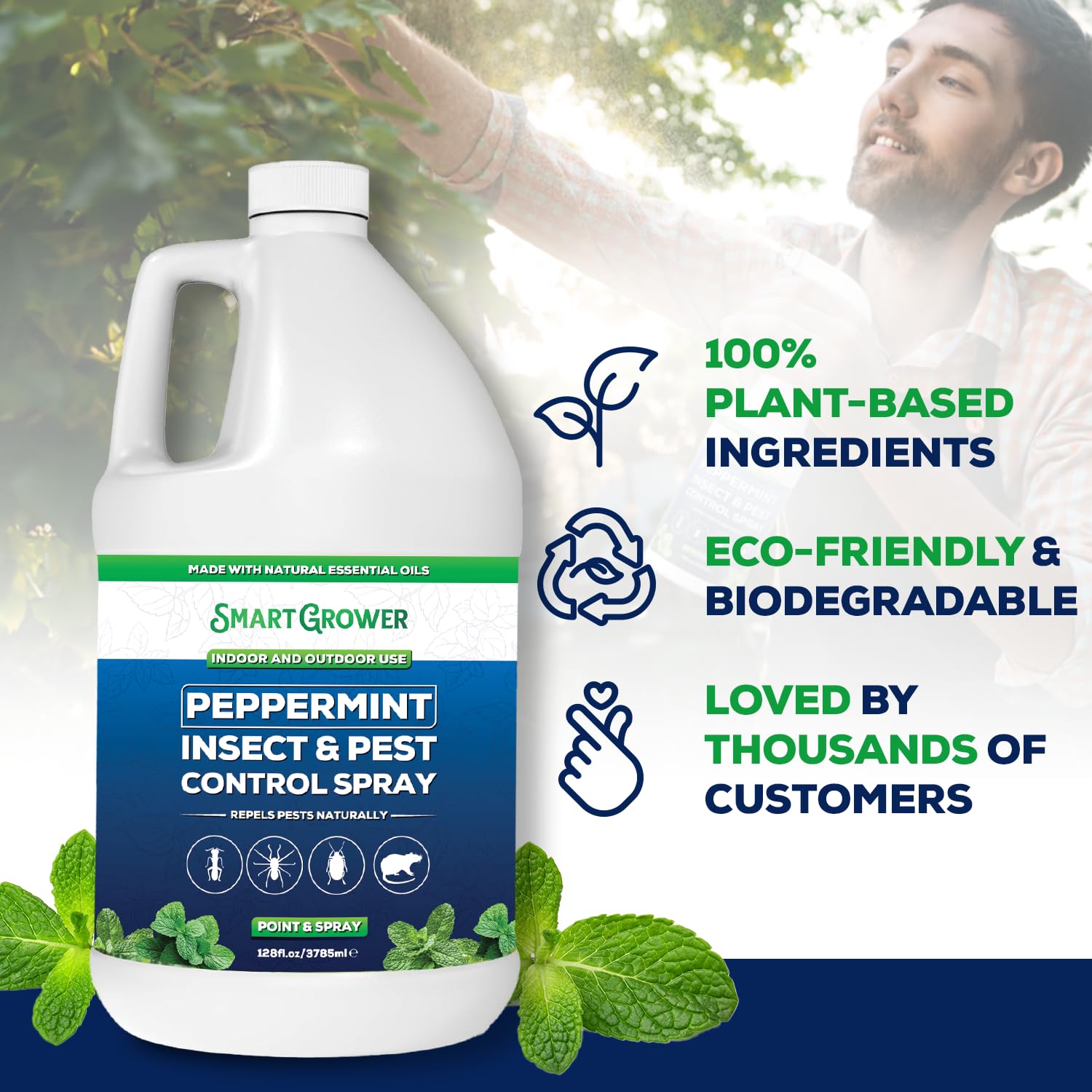 Smart Grower bottle stored upright to emphasize proper cool, dry storage