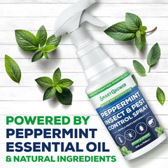 Smart Grower spray in use indoors applying peppermint barrier for pest deterrent
