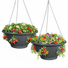 smart spring front view hanging basket showing full plants and tidy finish benefit maximize yield