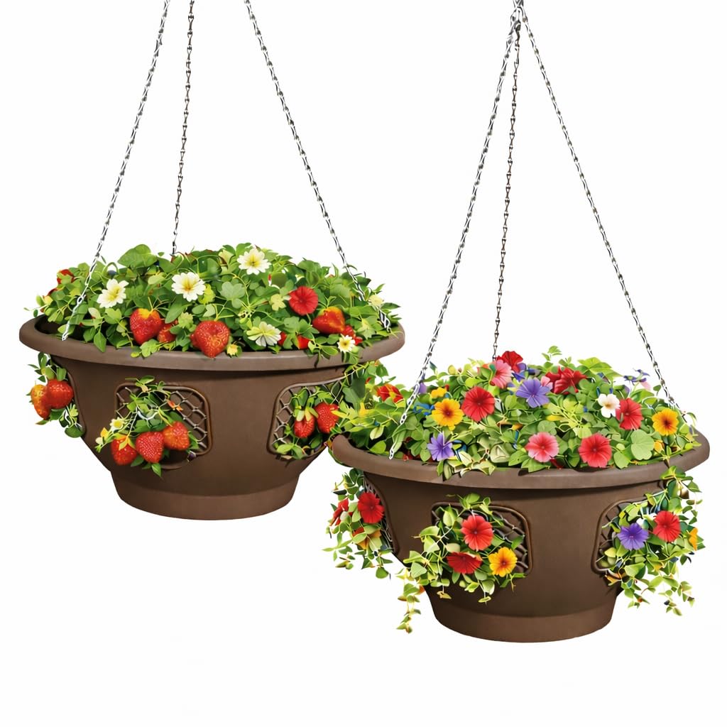 smart spring front view mocha basket showing full capacity and easy hanging