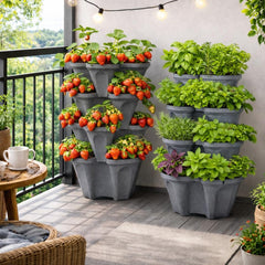 smart spring on balcony with herbs thriving illustrating outdoor use and efficient space utilization
