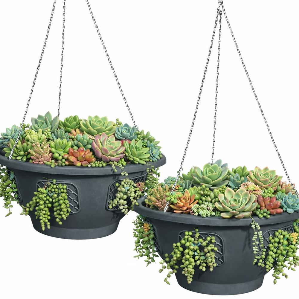 smart spring lifestyle on balcony with two baskets creating space-saving garden benefit