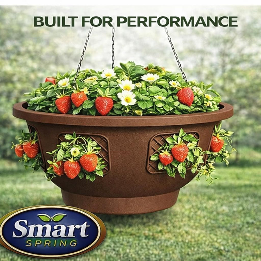 smart spring planter with all ports filled illustrating fuller, cascading plants