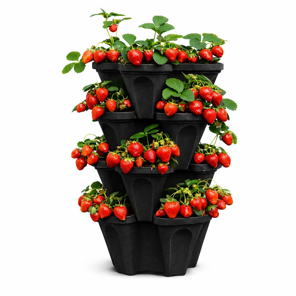 smart spring planter next to hands for scale showing small size fits compact spaces